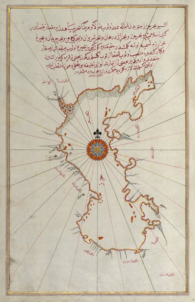 Map of the Caspian Sea by Piri Reis